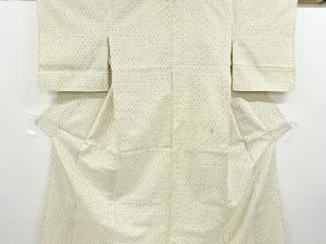 アンティーク　絣柄織り出し手織り紬単衣着物